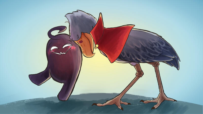 this one is of me and krobus from stardew valley